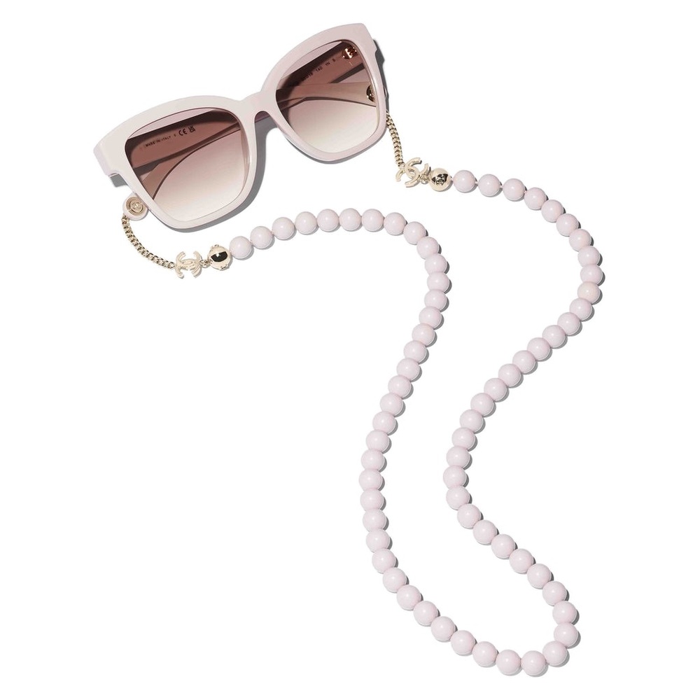 Chanel Square Sunglasses Acetate
Dark Beige & Gold frame. 
Ref.5487
